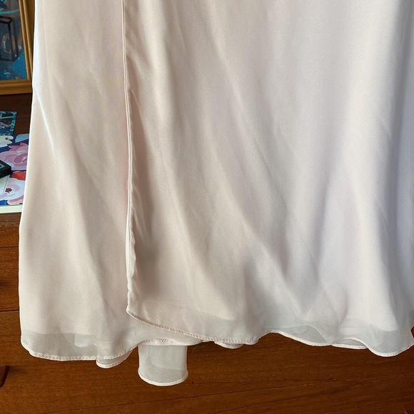 Mori Lee bridesmaid dress. Midi Flutter Sleeve Chiffon Dress - STYLE #21704 - Picture 9 of 16